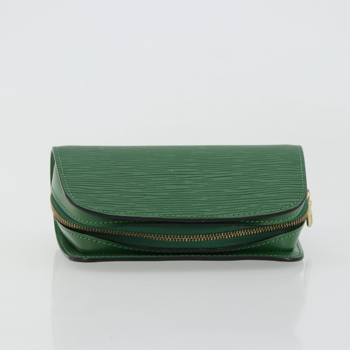 LOUIS VUITTON Epi Dauphine PM Cosmetic Pouch Green M48444 LV Auth BA12760