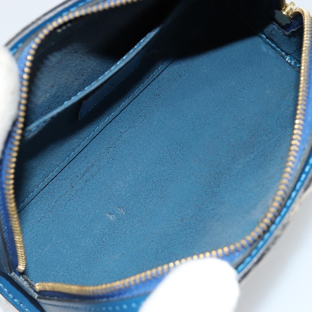 LOUIS VUITTON Epi Dauphine PM Pouch Blue M48445 LV Auth BA12762