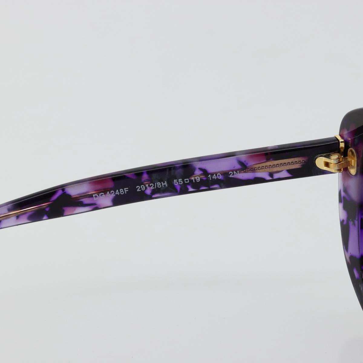 DOLCE&GABBANA Sunglasses plastic Purple Auth BA12767