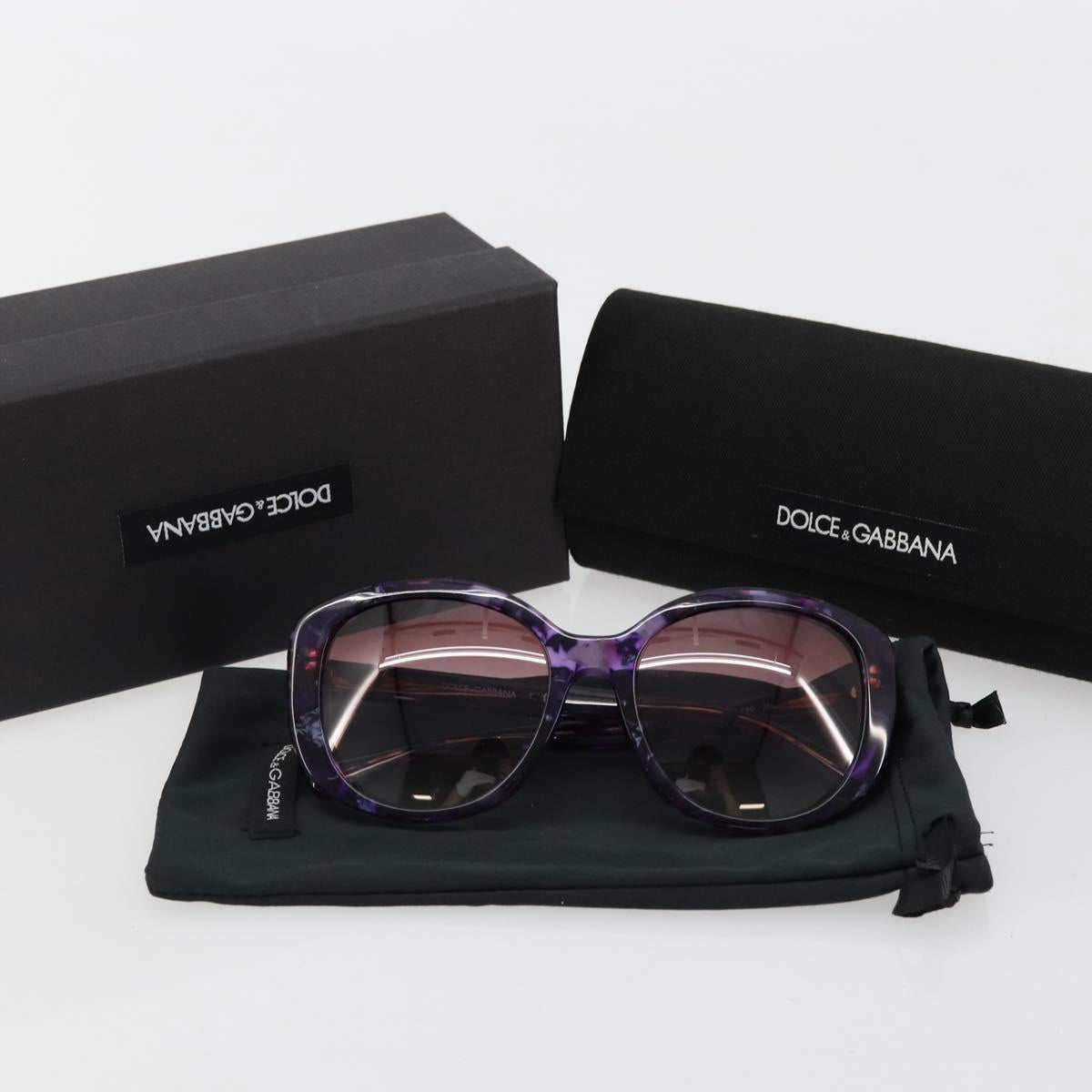 DOLCE&GABBANA Sunglasses plastic Purple Auth BA12767