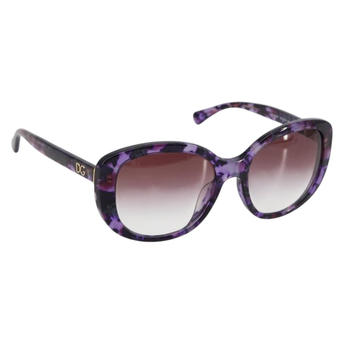 DOLCE&GABBANA Sunglasses plastic Purple Auth BA12767