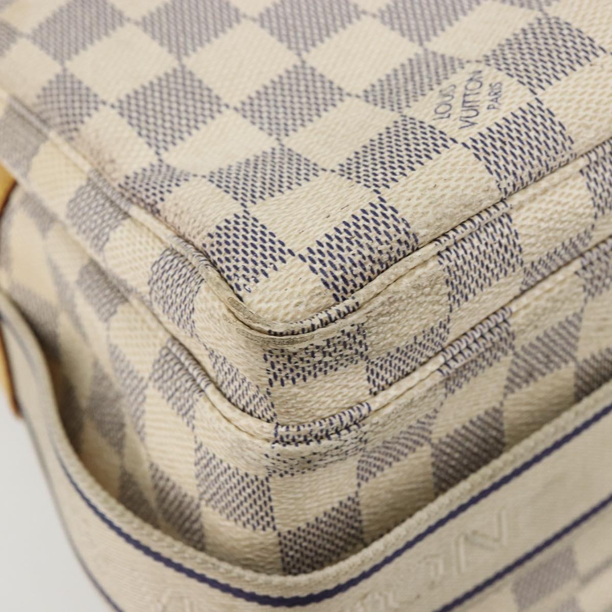 LOUIS VUITTON Damier Azur Naviglio Shoulder Bag N51189 LV Auth BA12769