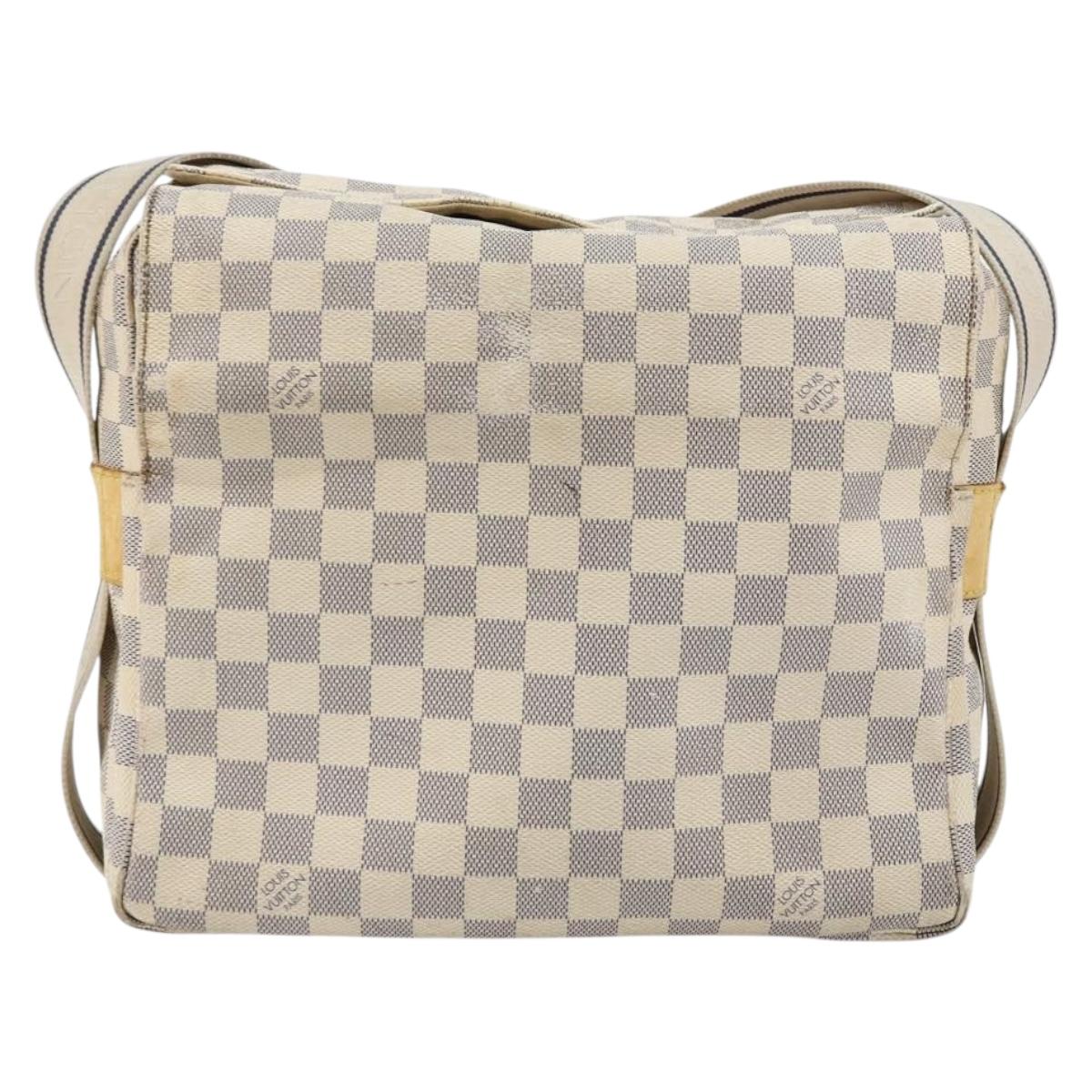 LOUIS VUITTON Damier Azur Naviglio Shoulder Bag N51189 LV Auth BA12769