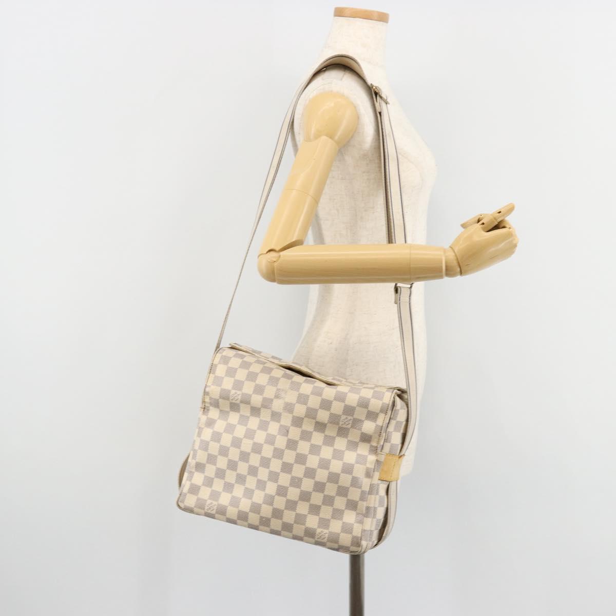 LOUIS VUITTON Damier Azur Naviglio Shoulder Bag N51189 LV Auth BA12769