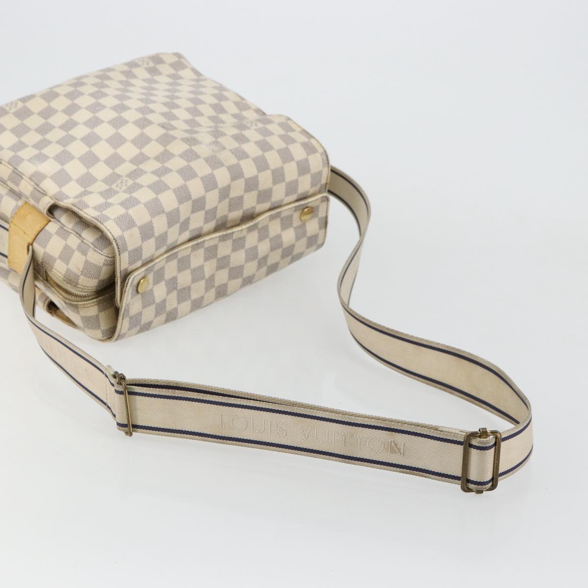 LOUIS VUITTON Damier Azur Naviglio Shoulder Bag N51189 LV Auth BA12769