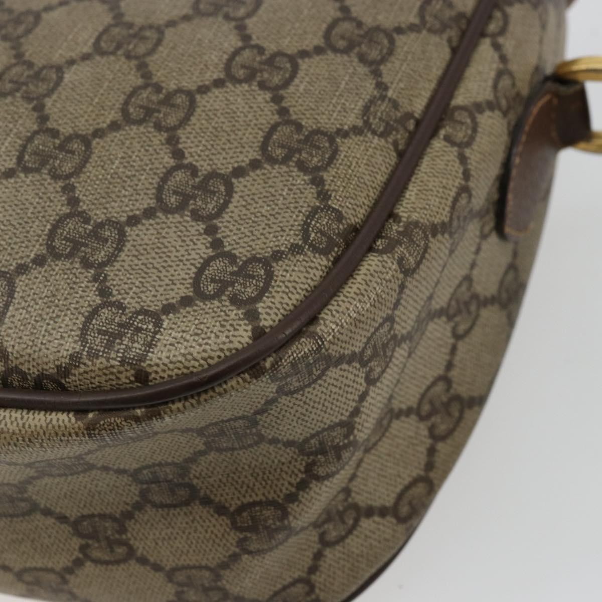 GUCCI GG Supreme Web Sherry Line Bag PVC Beige Gold 89 02 077 Auth BA12772