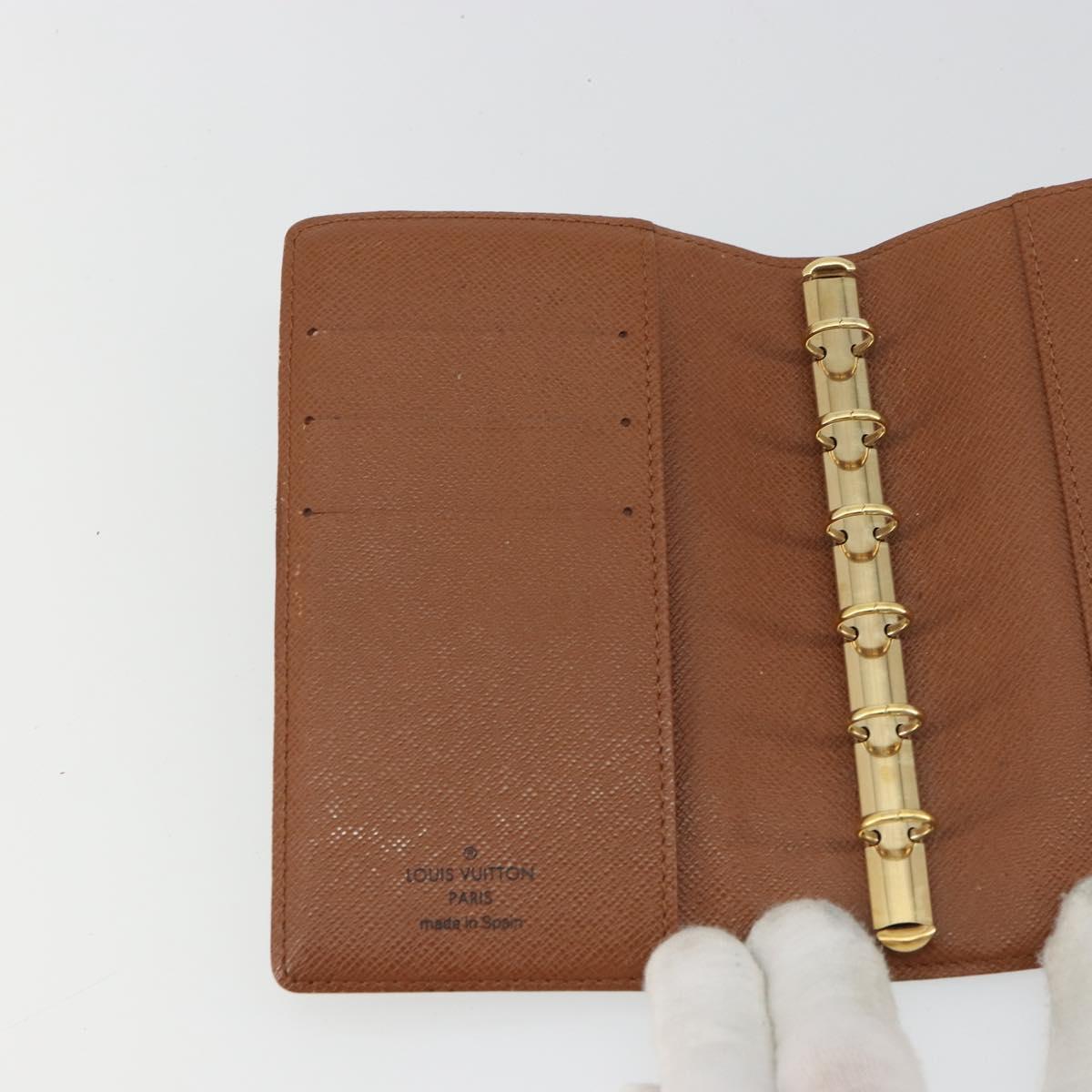 LOUIS VUITTON Monogram Agenda PM Day Planner Cover R20005 LV Auth BA12775