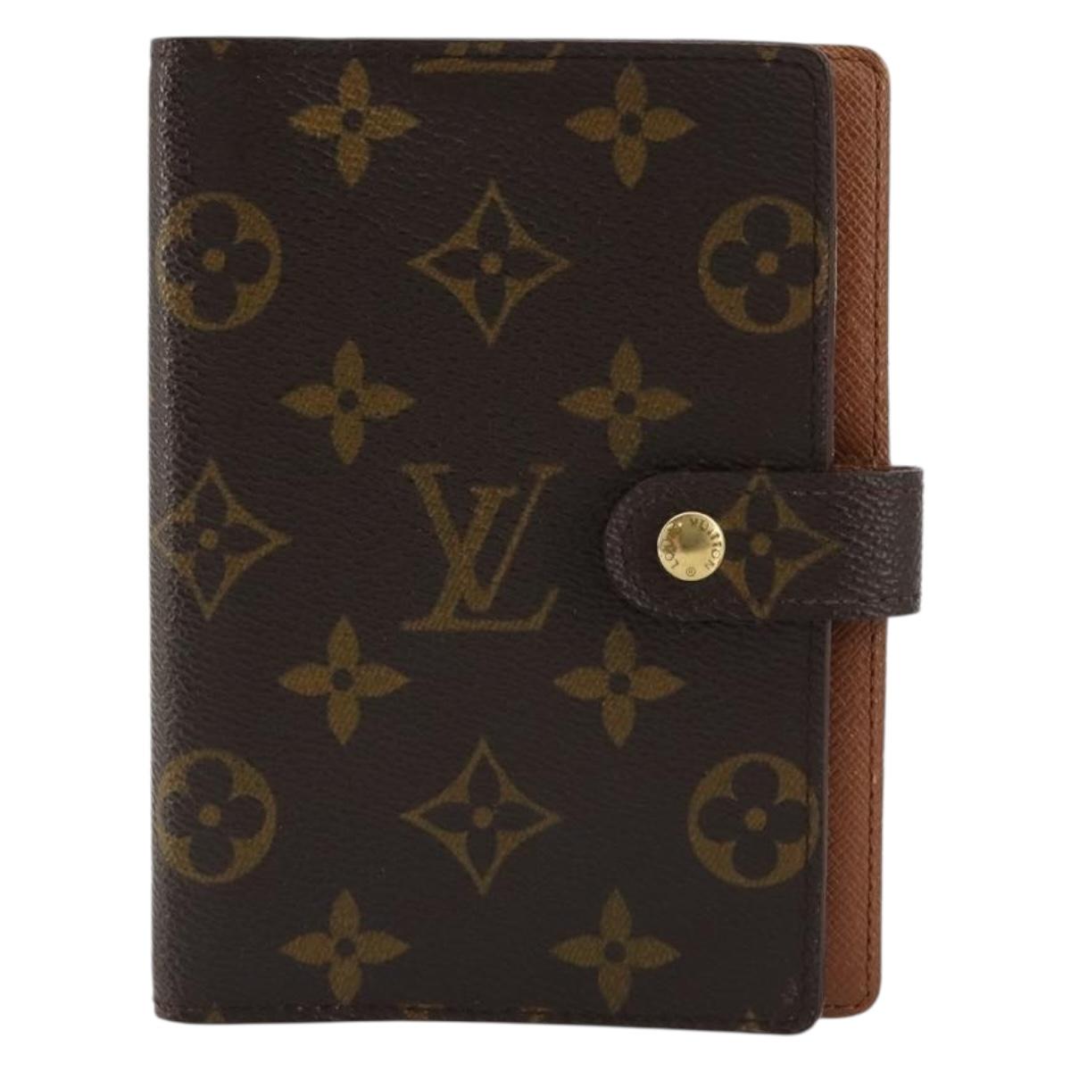 LOUIS VUITTON Monogram Agenda PM Day Planner Cover R20005 LV Auth BA12775