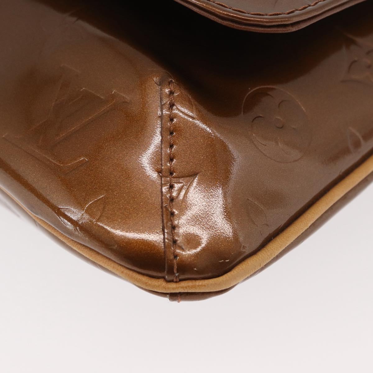 LOUIS VUITTON Monogram Vernis Thompson Street Bag Bronze M91124 LV Auth BA12784