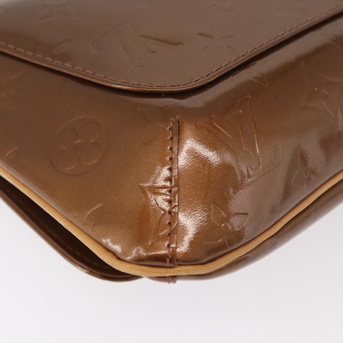 LOUIS VUITTON Monogram Vernis Thompson Street Bag Bronze M91124 LV Auth BA12784