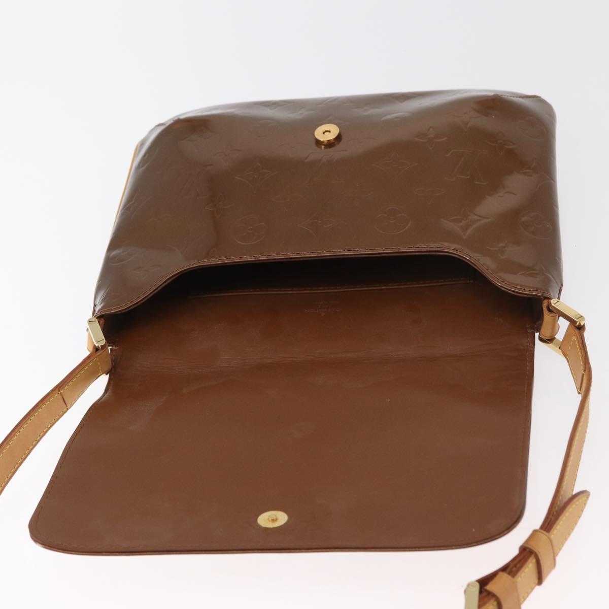 LOUIS VUITTON Monogram Vernis Thompson Street Bag Bronze M91124 LV Auth BA12784