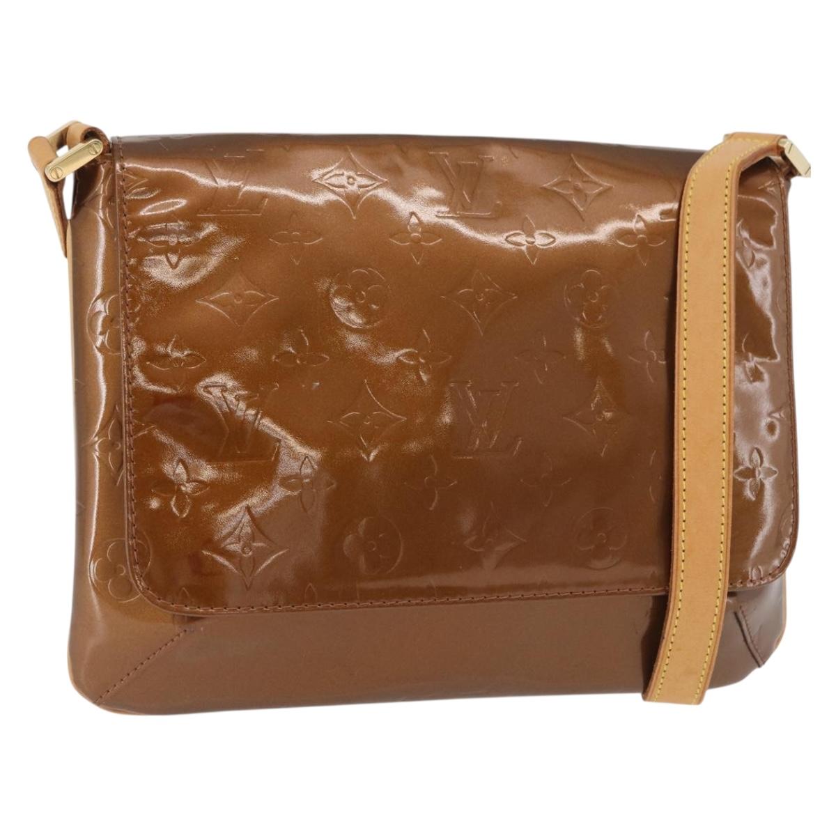 LOUIS VUITTON Monogram Vernis Thompson Street Bag Bronze M91124 LV Auth BA12784