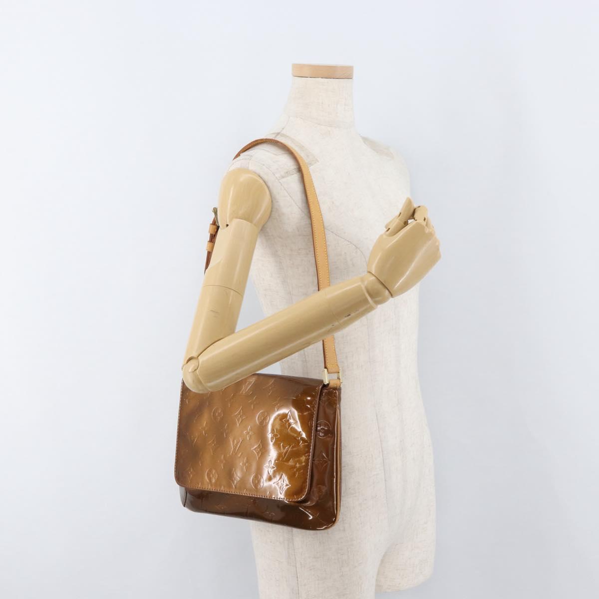 LOUIS VUITTON Monogram Vernis Thompson Street Bag Bronze M91124 LV Auth BA12784