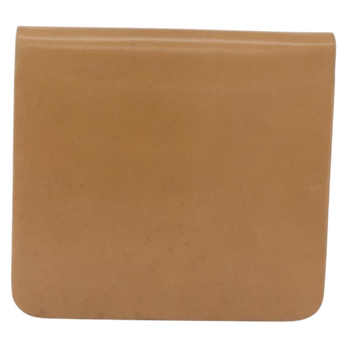 Christian Dior Chain Shoulder Bag Leather Beige Gold Auth BA12791