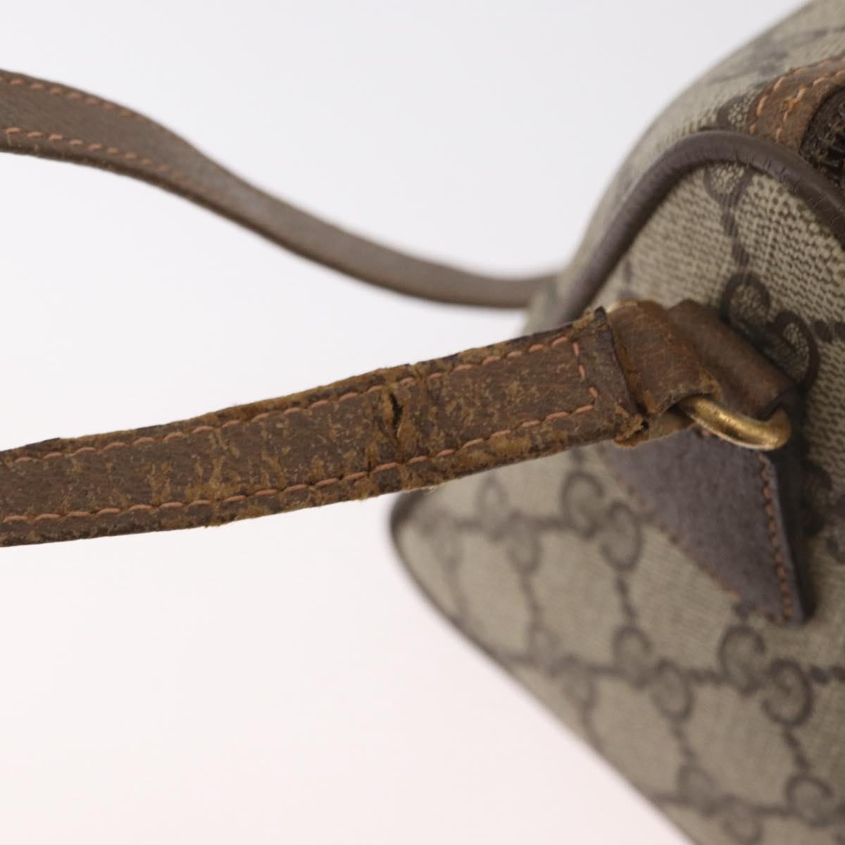 GUCCI GG Supreme Shoulder Bag PVC Beige Gold 89 02 086 Auth BA12793