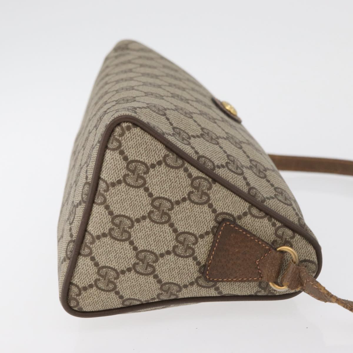 GUCCI GG Supreme Shoulder Bag PVC Beige Gold 89 02 086 Auth BA12793
