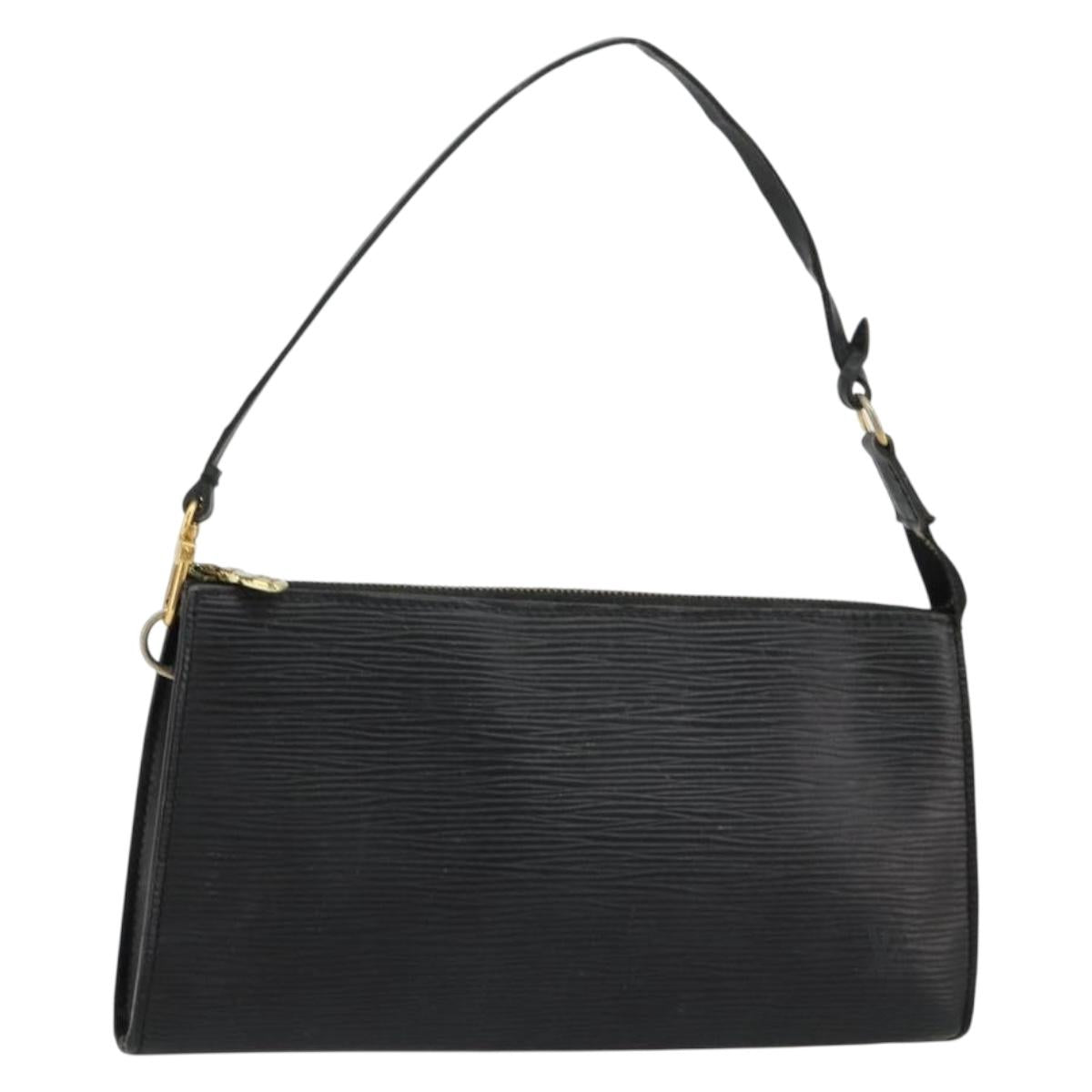 LOUIS VUITTON Epi Pochette Accessoires Pouch Black M52982 LV Auth BA12799