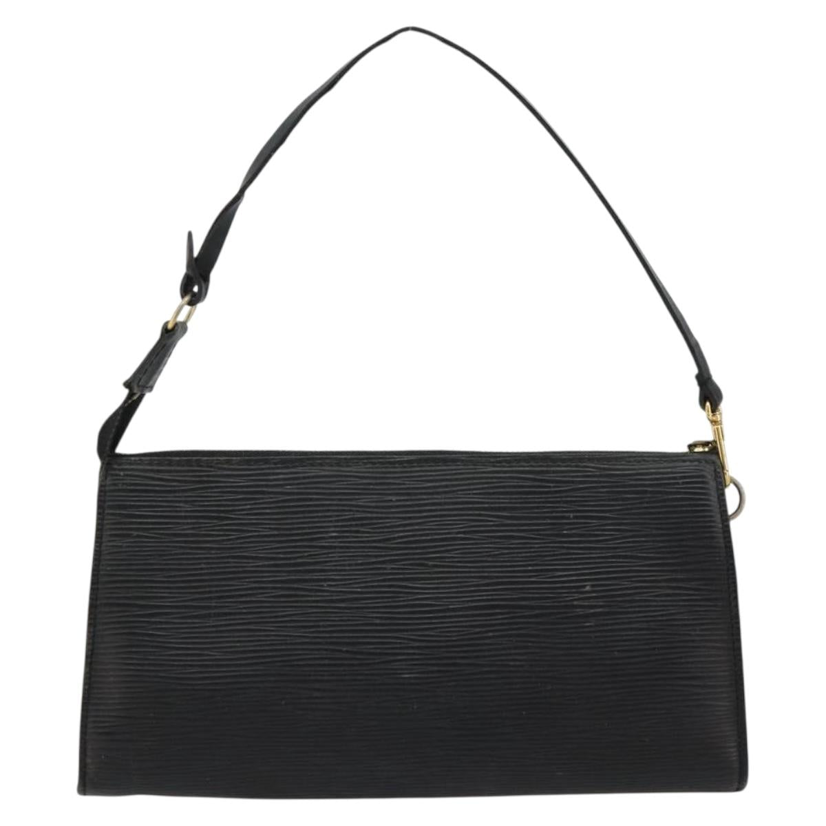 LOUIS VUITTON Epi Pochette Accessoires Pouch Black M52982 LV Auth BA12799
