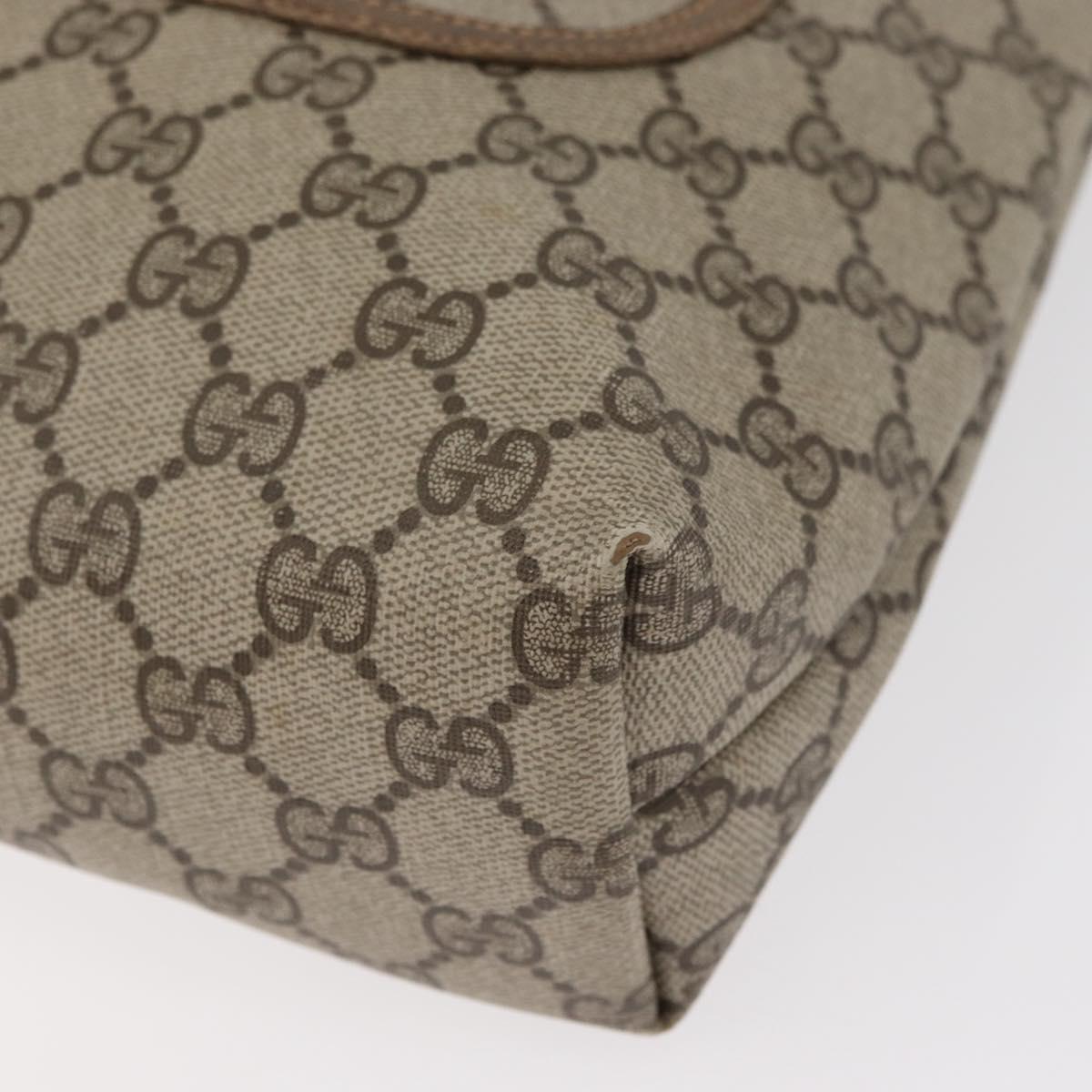 GUCCI GG Supreme Web Sherry Line Tote Bag PVC Beige Gold 378 02 003 Auth BA12800
