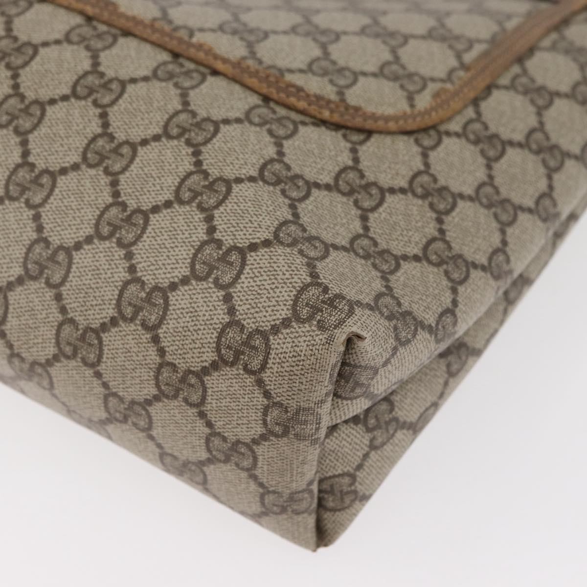 GUCCI GG Supreme Web Sherry Line Tote Bag PVC Beige 39 02 003 Auth BA12802