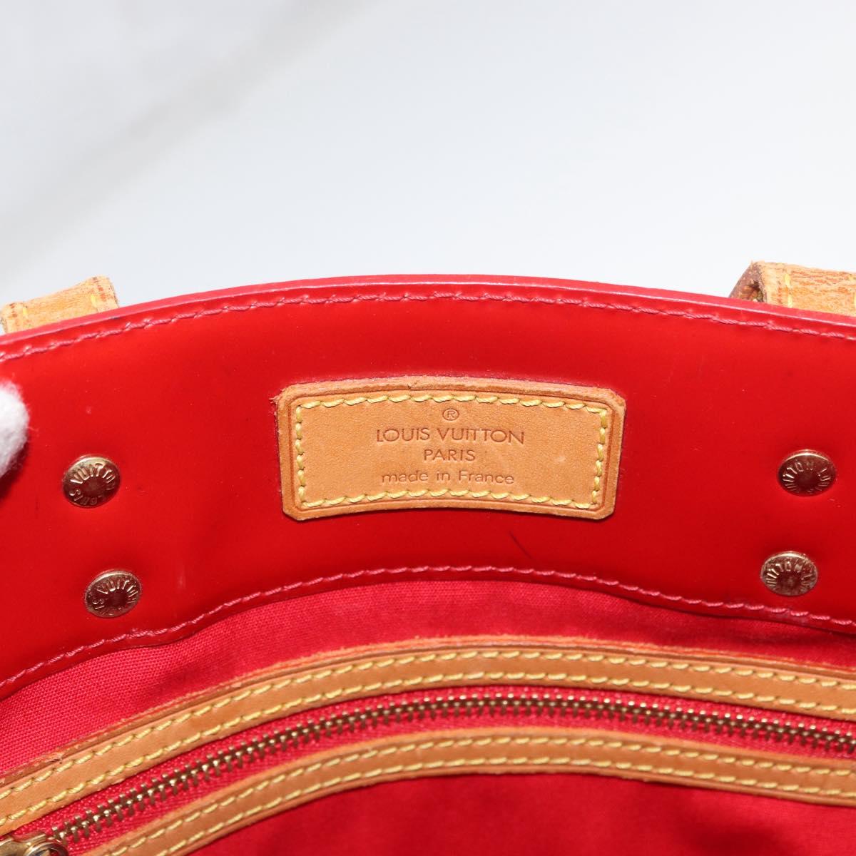 LOUIS VUITTON Monogram Vernis Reade MM Hand Bag Red Rouge M91086 LV Auth BA12808