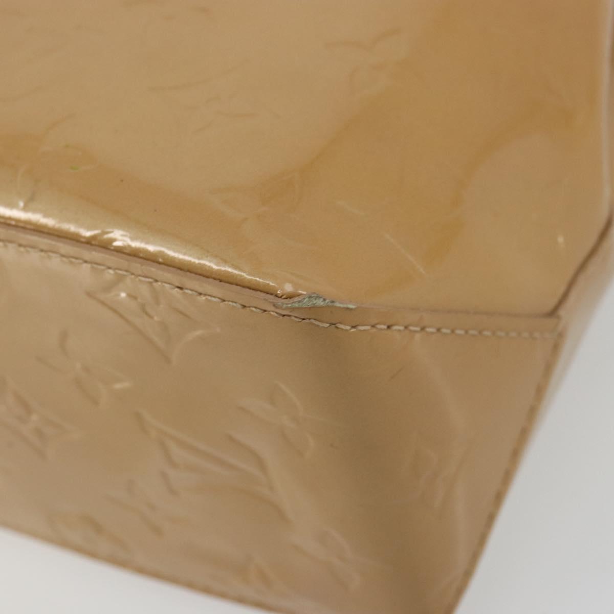 LOUIS VUITTON Monogram Vernis Reade PM Hand Bag Noisette M91334 LV Auth BA12809