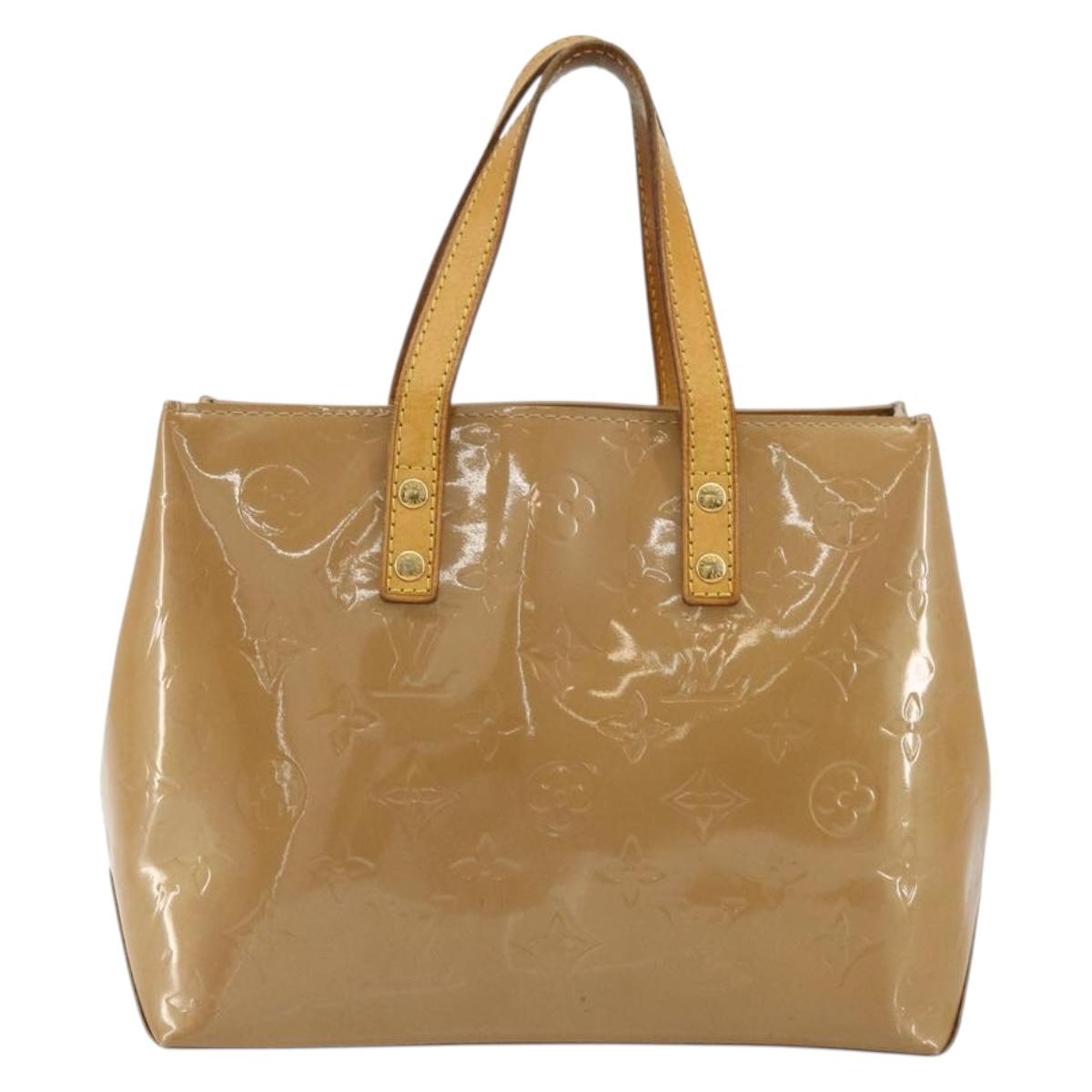 LOUIS VUITTON Monogram Vernis Reade PM Hand Bag Noisette M91334 LV Auth BA12809