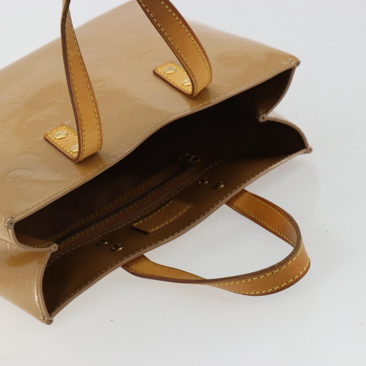 LOUIS VUITTON Monogram Vernis Reade PM Hand Bag Noisette M91334 LV Auth BA12809