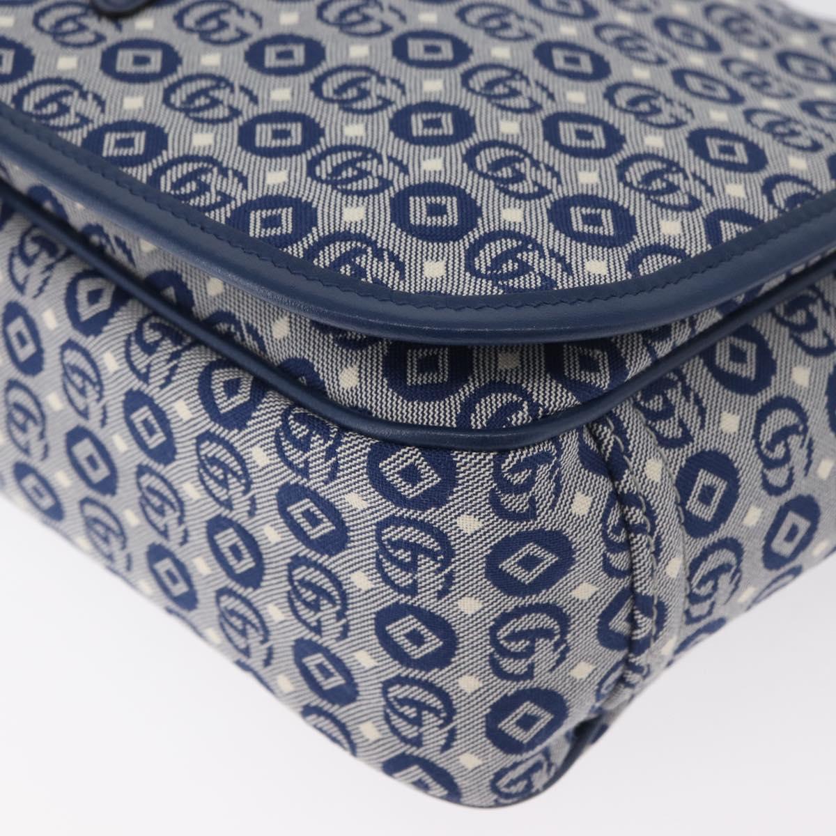 GUCCI Children's Shoulder Bag Canvas Silver Blue 664143 Auth BA12815