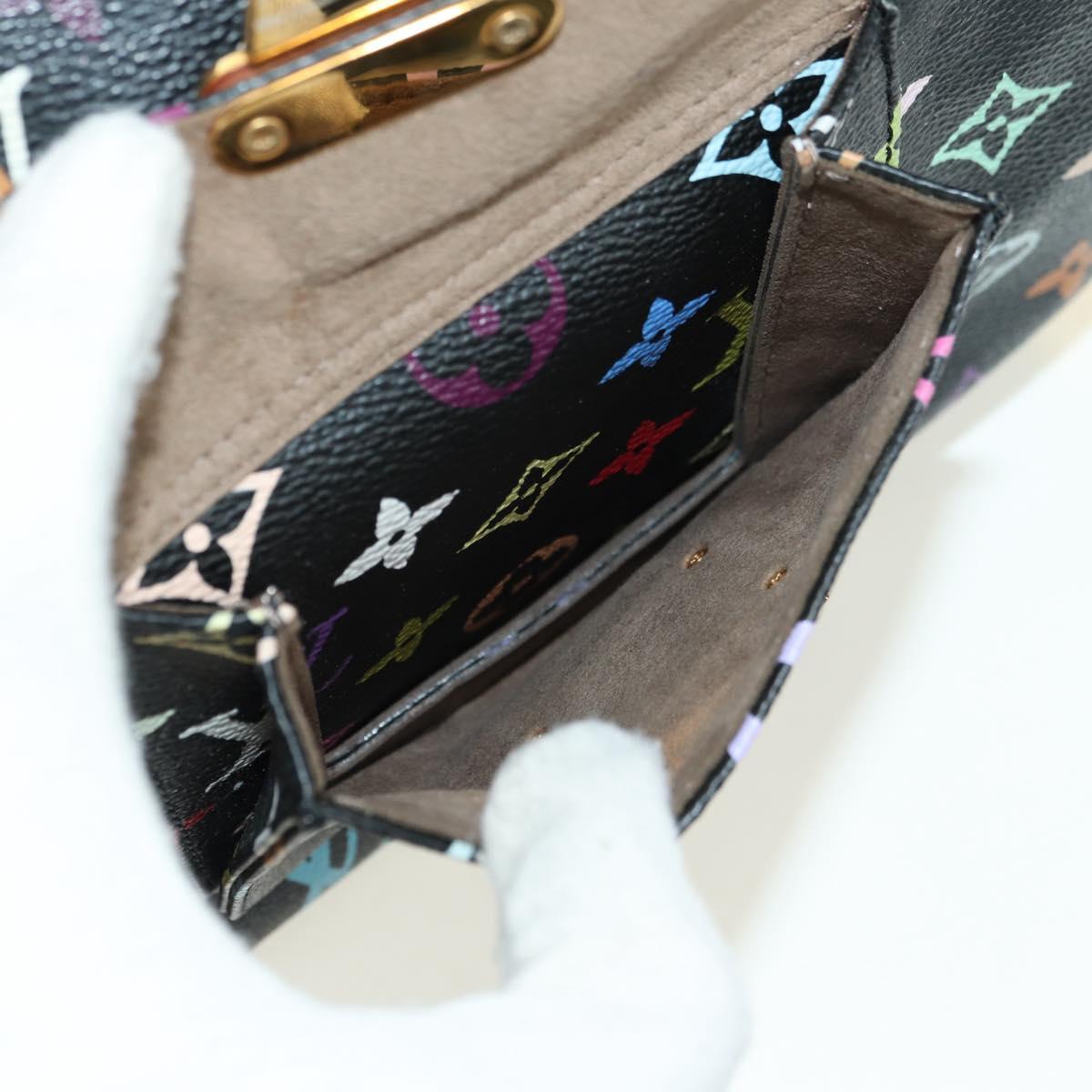 LOUIS VUITTON Monogram Multicolor Speedy 30 Hand Bag Black M92642 Auth BA12818V