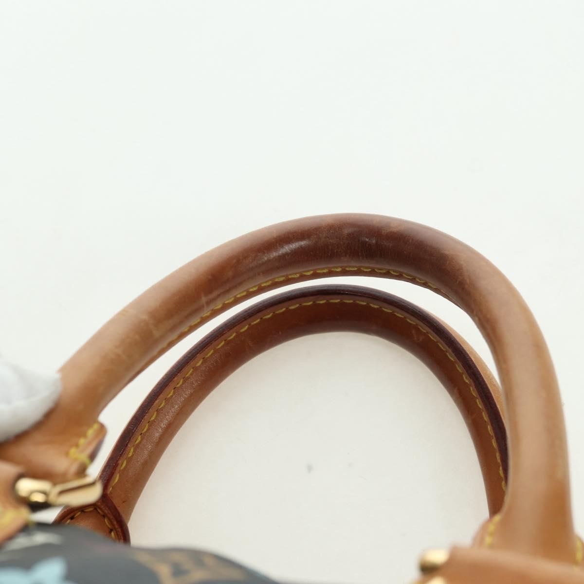 LOUIS VUITTON Monogram Multicolor Speedy 30 Hand Bag Black M92642 Auth BA12818V