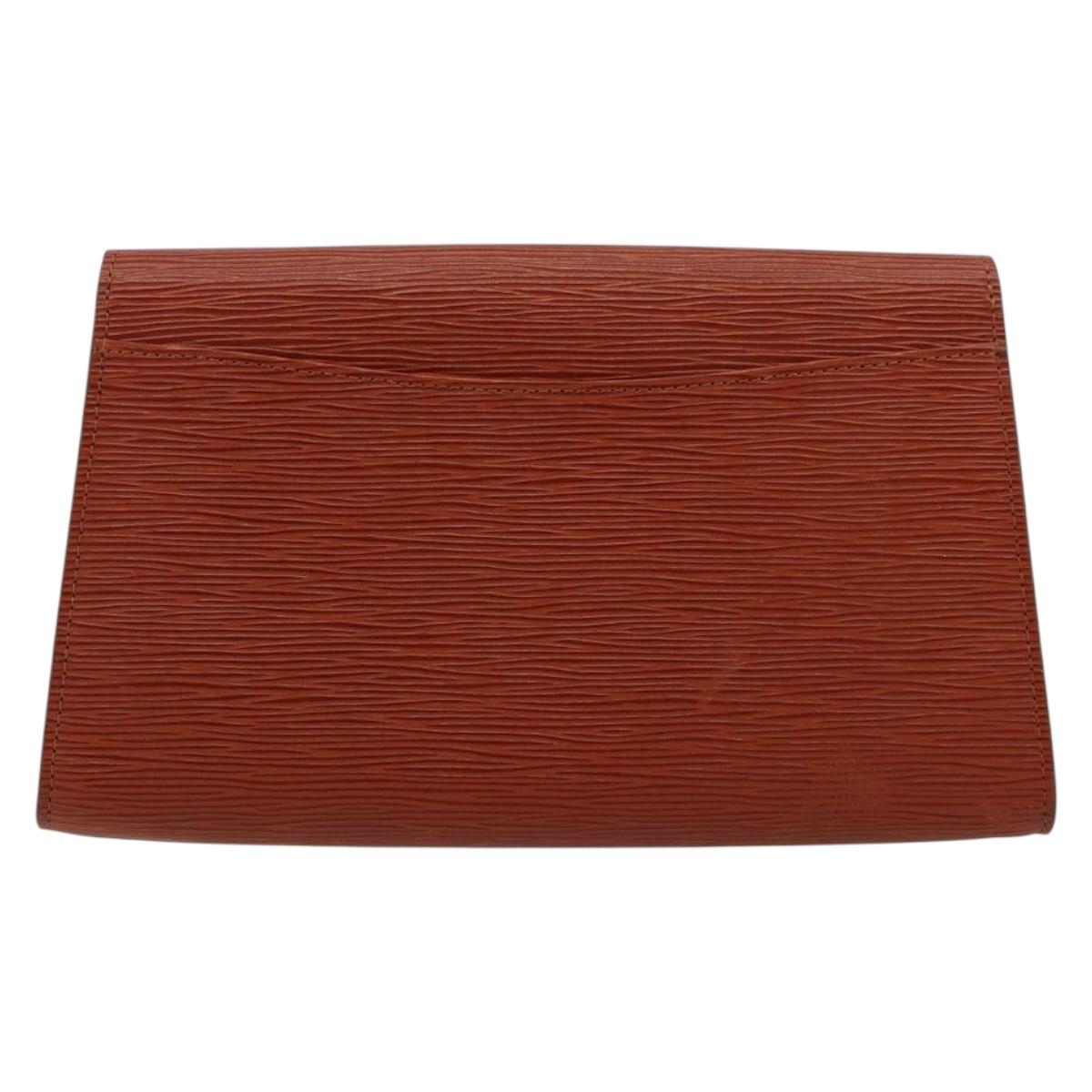 LOUIS VUITTON Epi Art Deco Clutch Bag Brown M52633 LV Auth BA12822