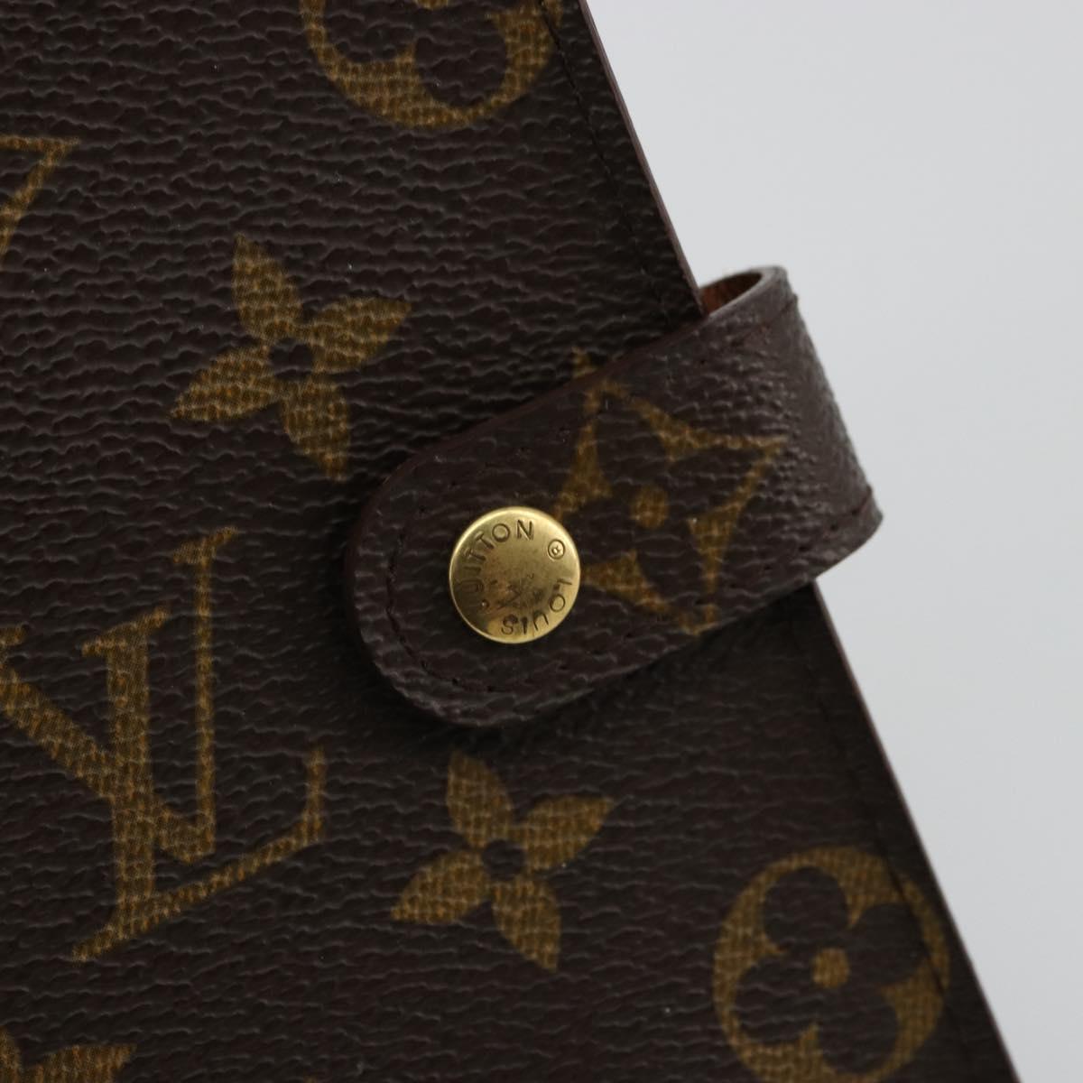 LOUIS VUITTON Monogram Agenda PM Day Planner Cover R20005 LV Auth BA12824