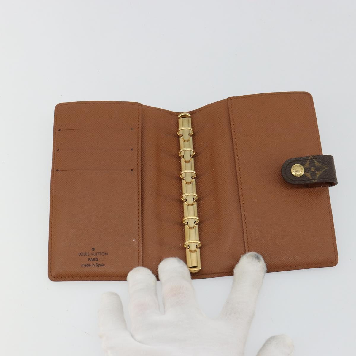 LOUIS VUITTON Monogram Agenda PM Day Planner Cover R20005 LV Auth BA12824