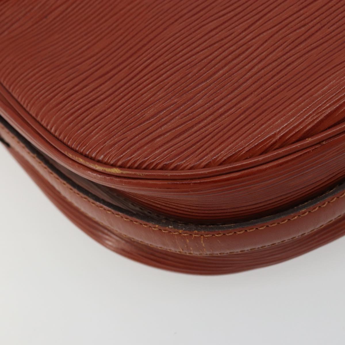 LOUIS VUITTON Epi Jeune Fille MM Shoulder Bag Brown M52153 LV Auth BA12827