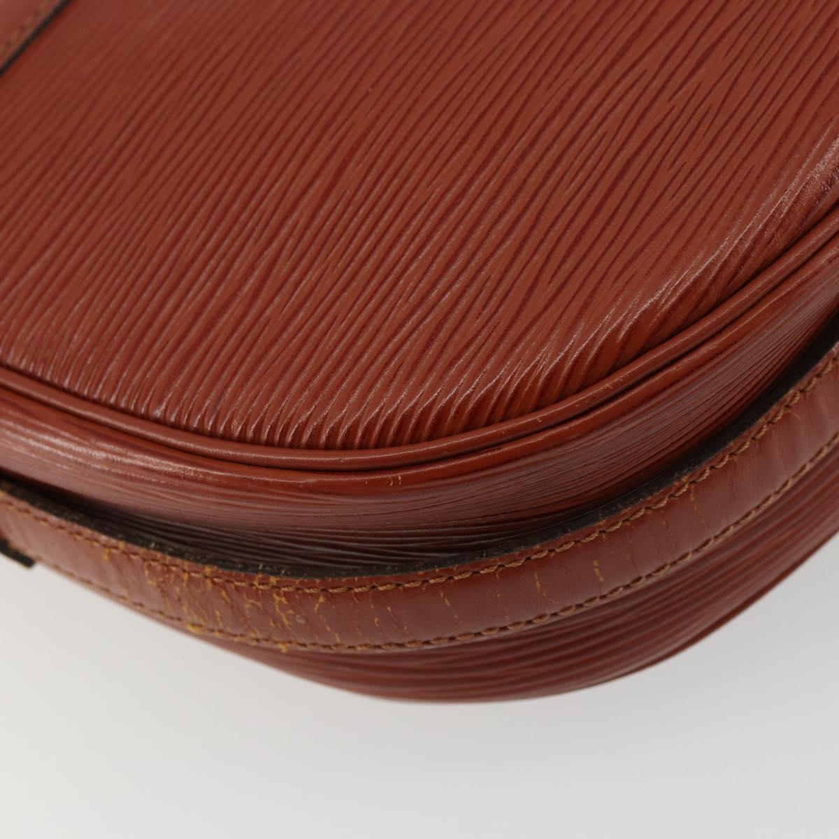 LOUIS VUITTON Epi Jeune Fille MM Shoulder Bag Brown M52153 LV Auth BA12827