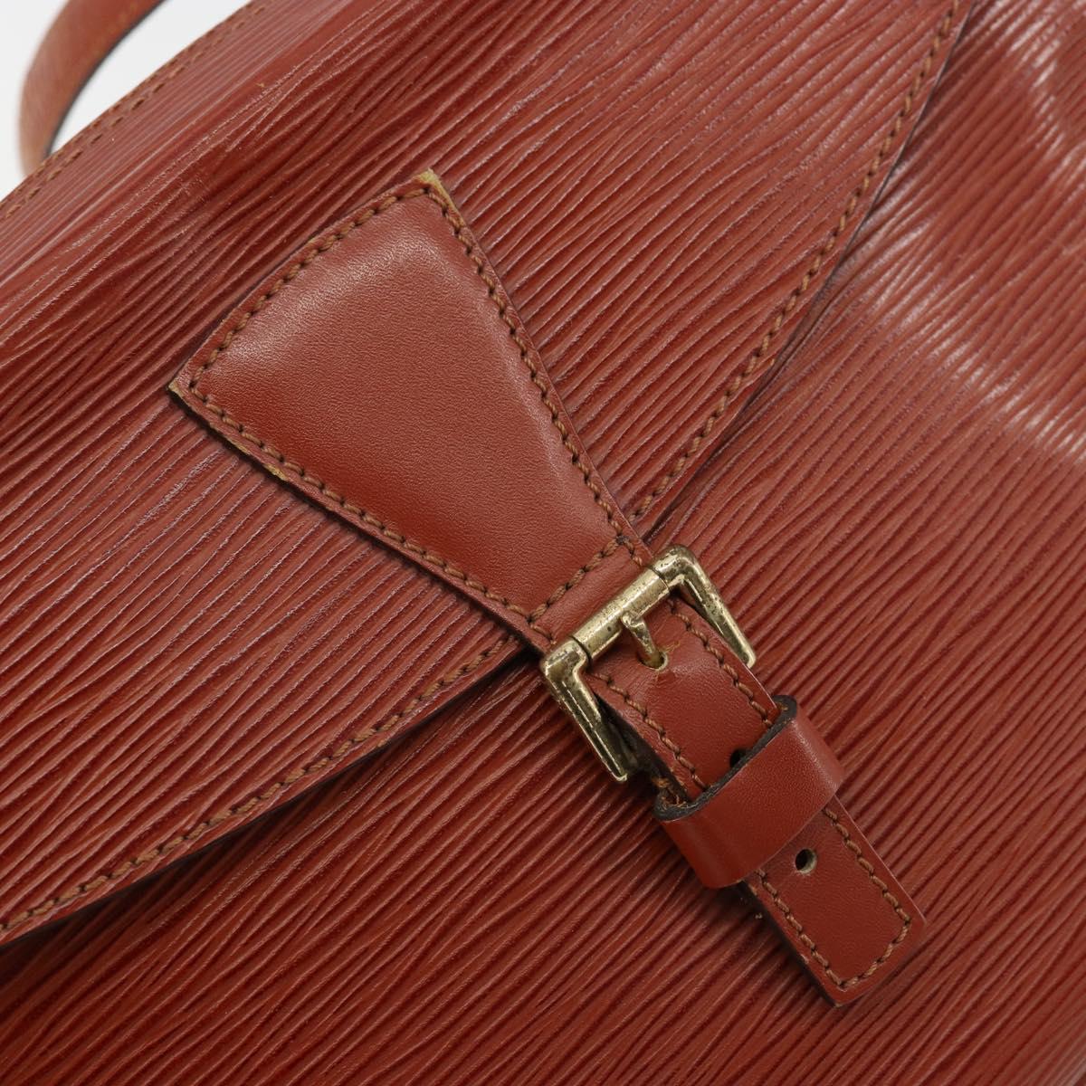 LOUIS VUITTON Epi Jeune Fille MM Shoulder Bag Brown M52153 LV Auth BA12827