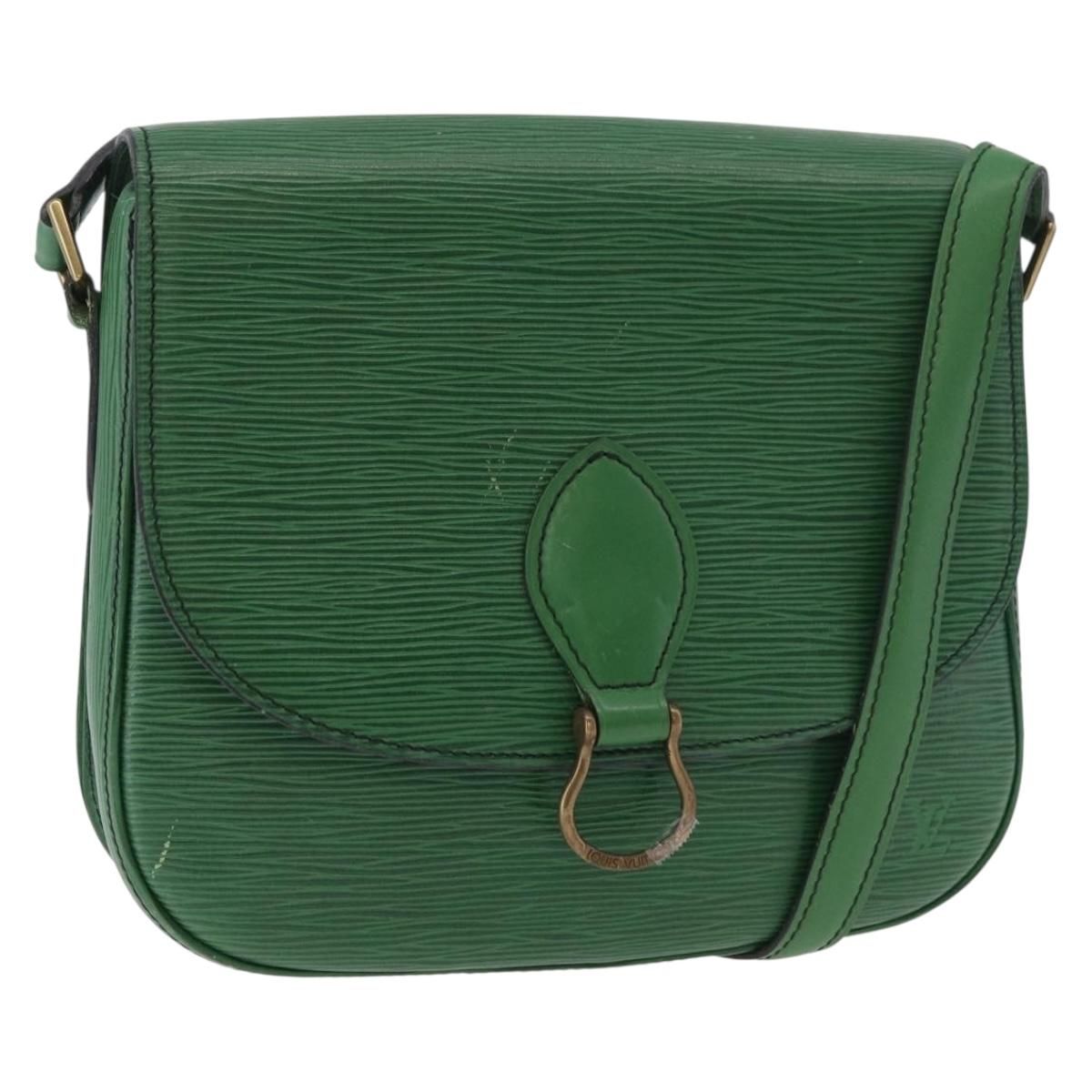 LOUIS VUITTON Epi Saint Cloud GM Shoulder Bag Green M52194 LV Auth BA12833