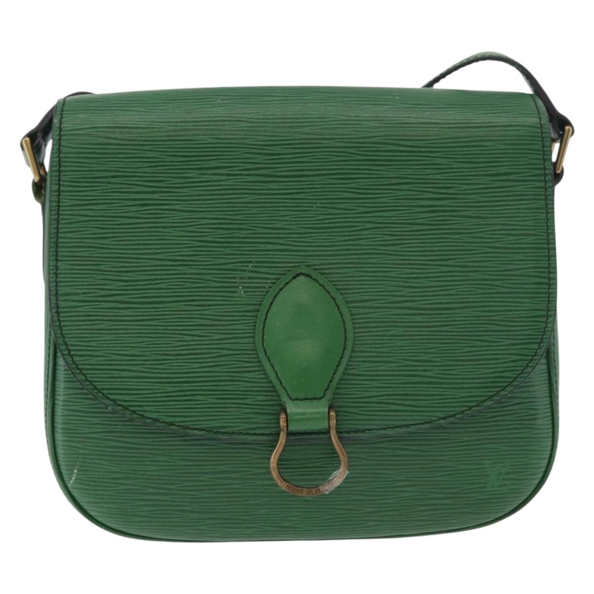 LOUIS VUITTON Epi Saint Cloud GM Shoulder Bag Green M52194 LV Auth BA12833
