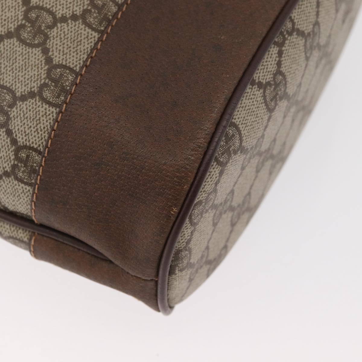 GUCCI GG Supreme Web Sherry Line Bag PVC Beige Gold 41 02 085 Auth BA12841