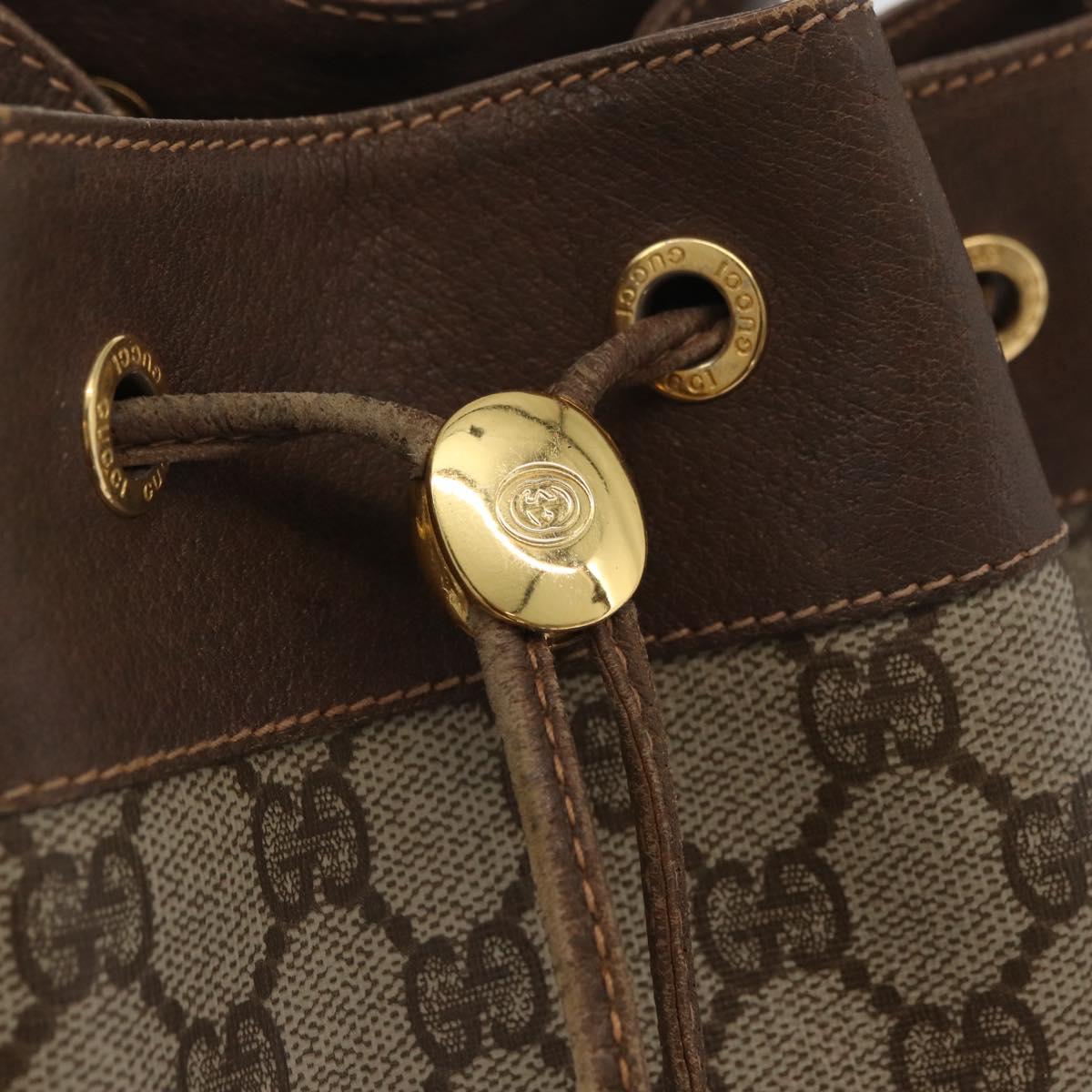 GUCCI GG Supreme Web Sherry Line Bag PVC Beige Gold 41 02 085 Auth BA12841