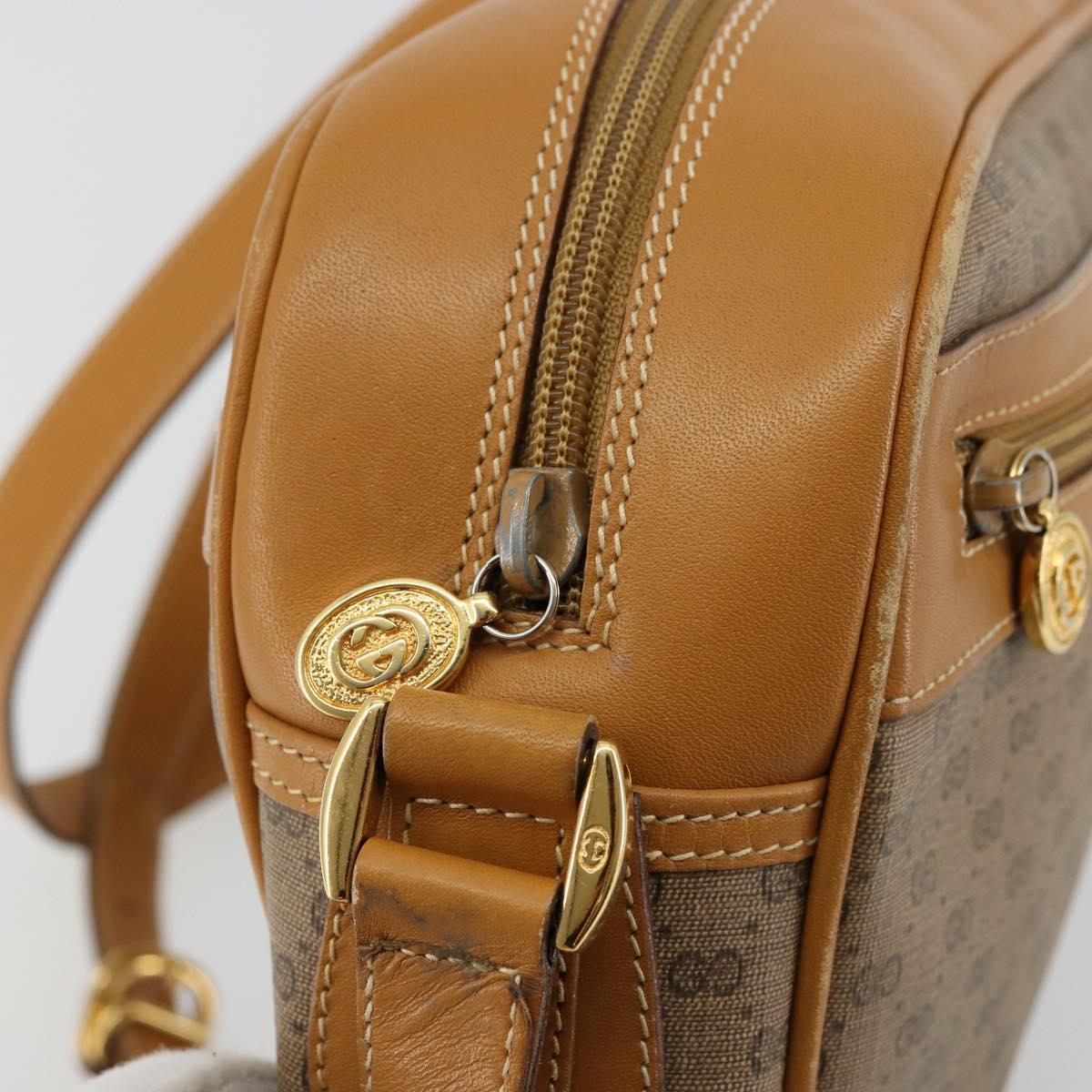 GUCCI Micro GG Supreme Shoulder Bag PVC Beige Gold 001 56 0942 Auth BA12842