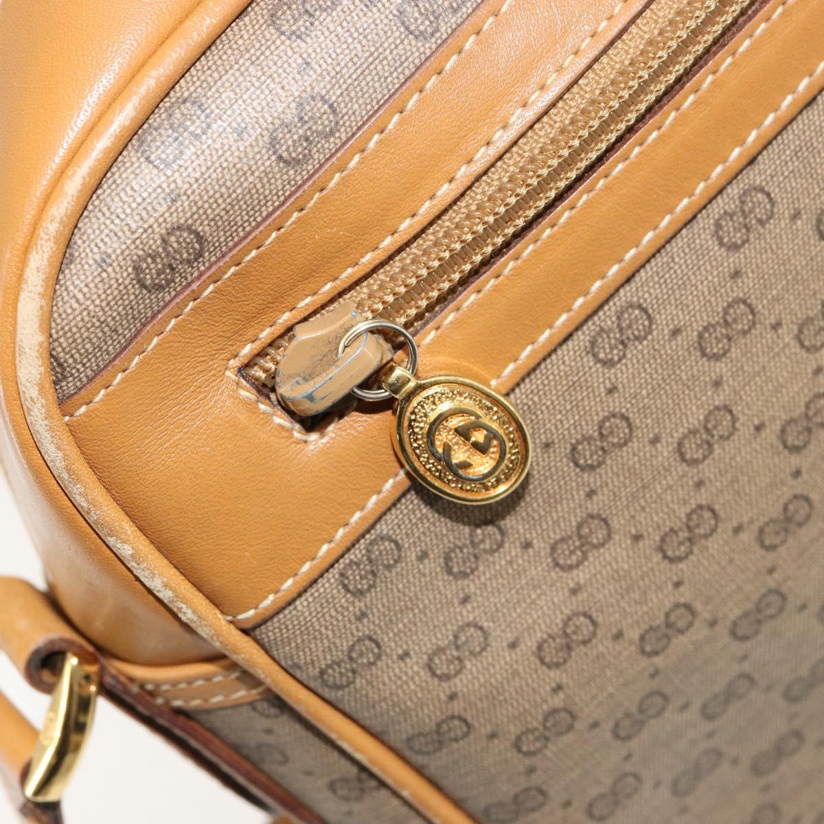 GUCCI Micro GG Supreme Shoulder Bag PVC Beige Gold 001 56 0942 Auth BA12842