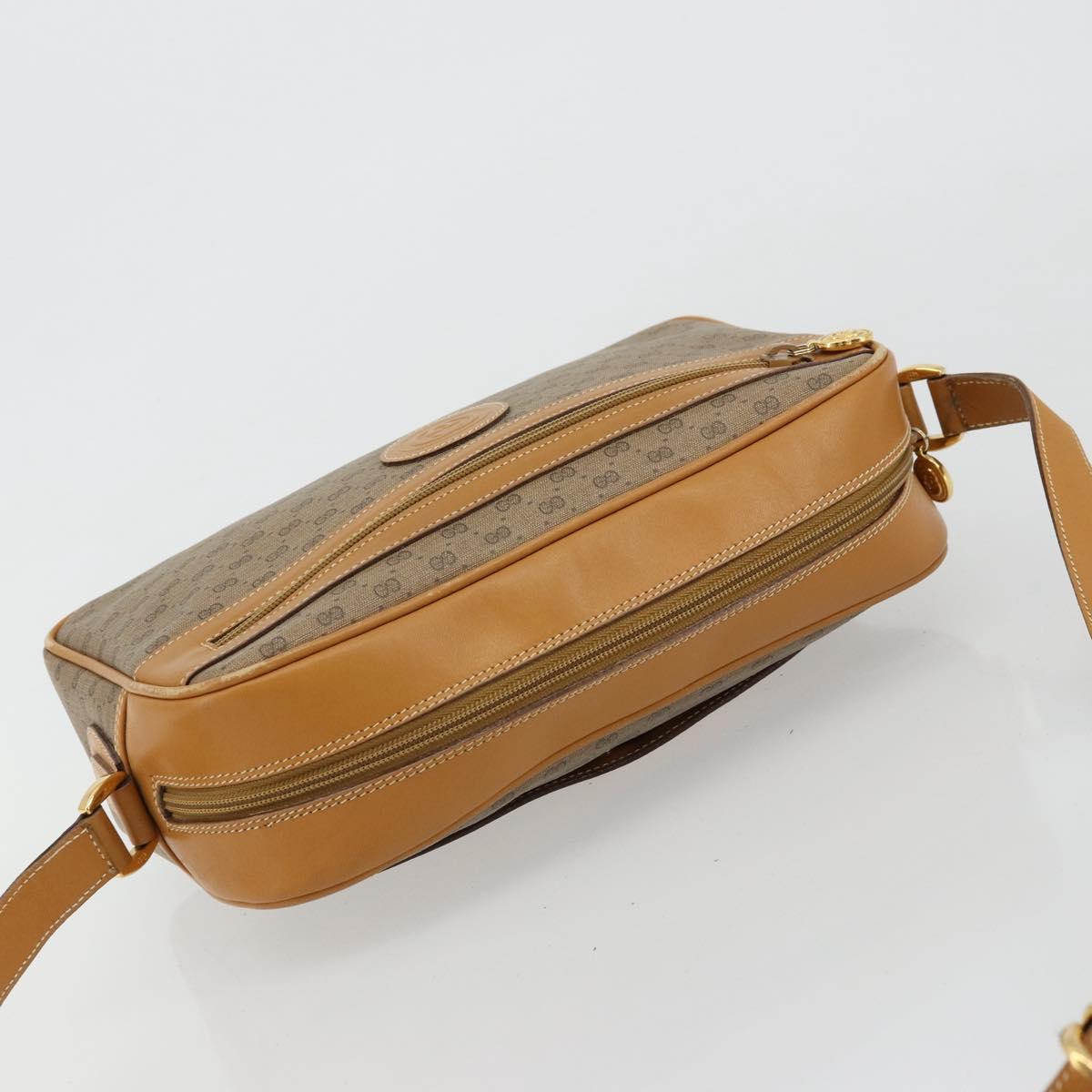 GUCCI Micro GG Supreme Shoulder Bag PVC Beige Gold 001 56 0942 Auth BA12842