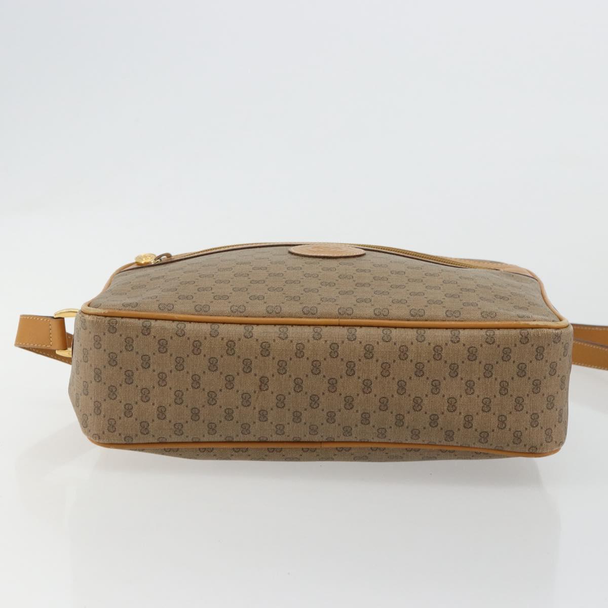 GUCCI Micro GG Supreme Shoulder Bag PVC Beige Gold 001 56 0942 Auth BA12842