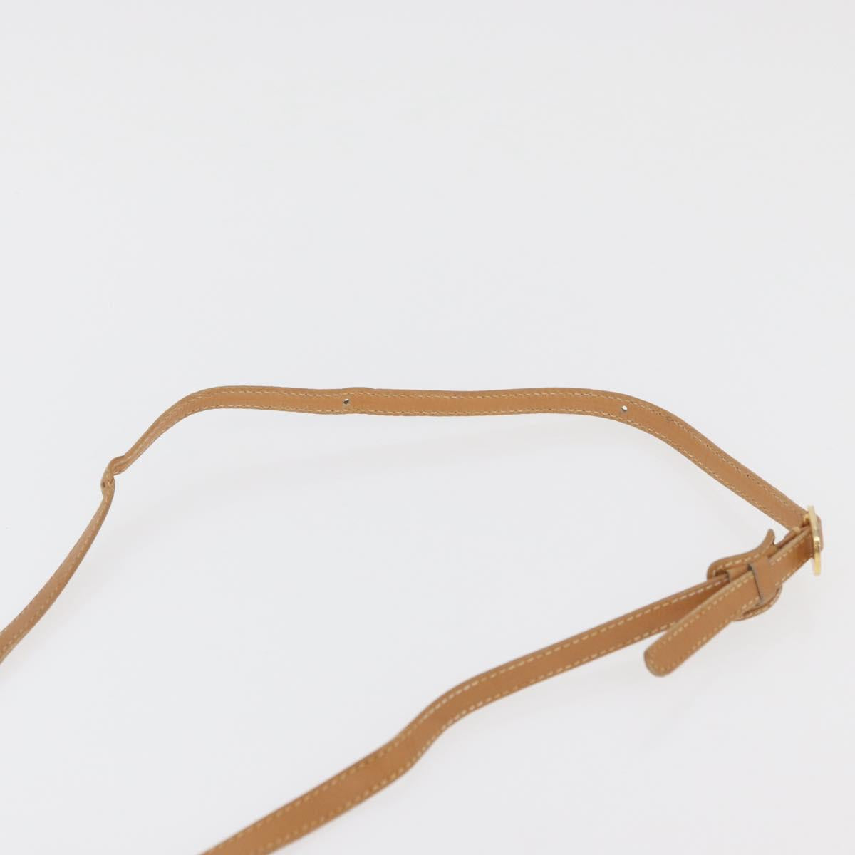 GUCCI Micro GG Supreme Shoulder Bag PVC Beige Gold Auth BA12843