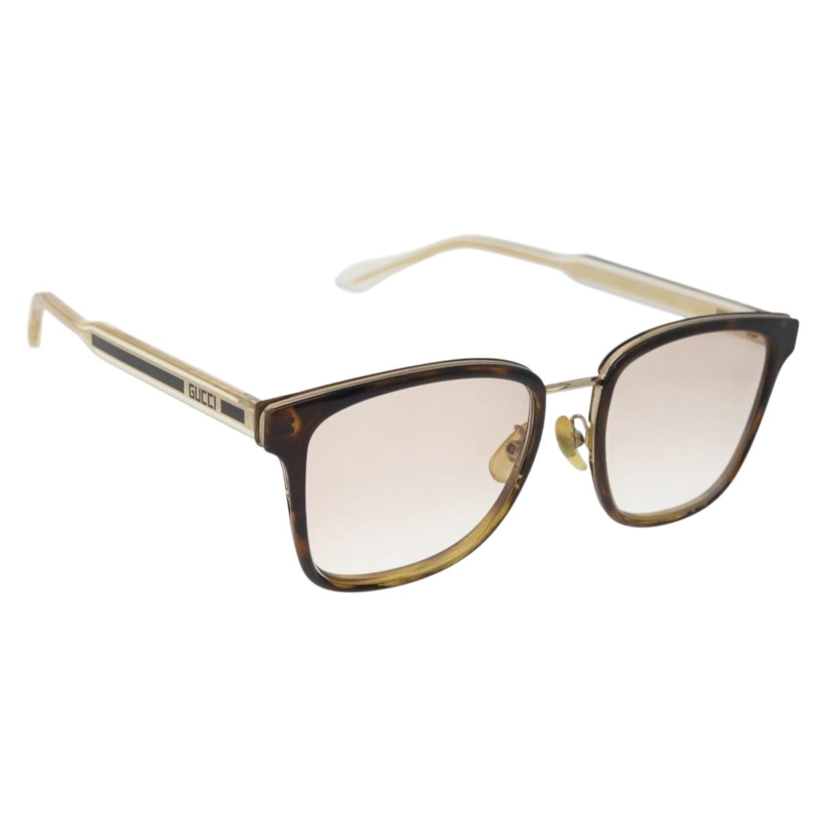 GUCCI Sunglasses plastic Beige Auth BA12850