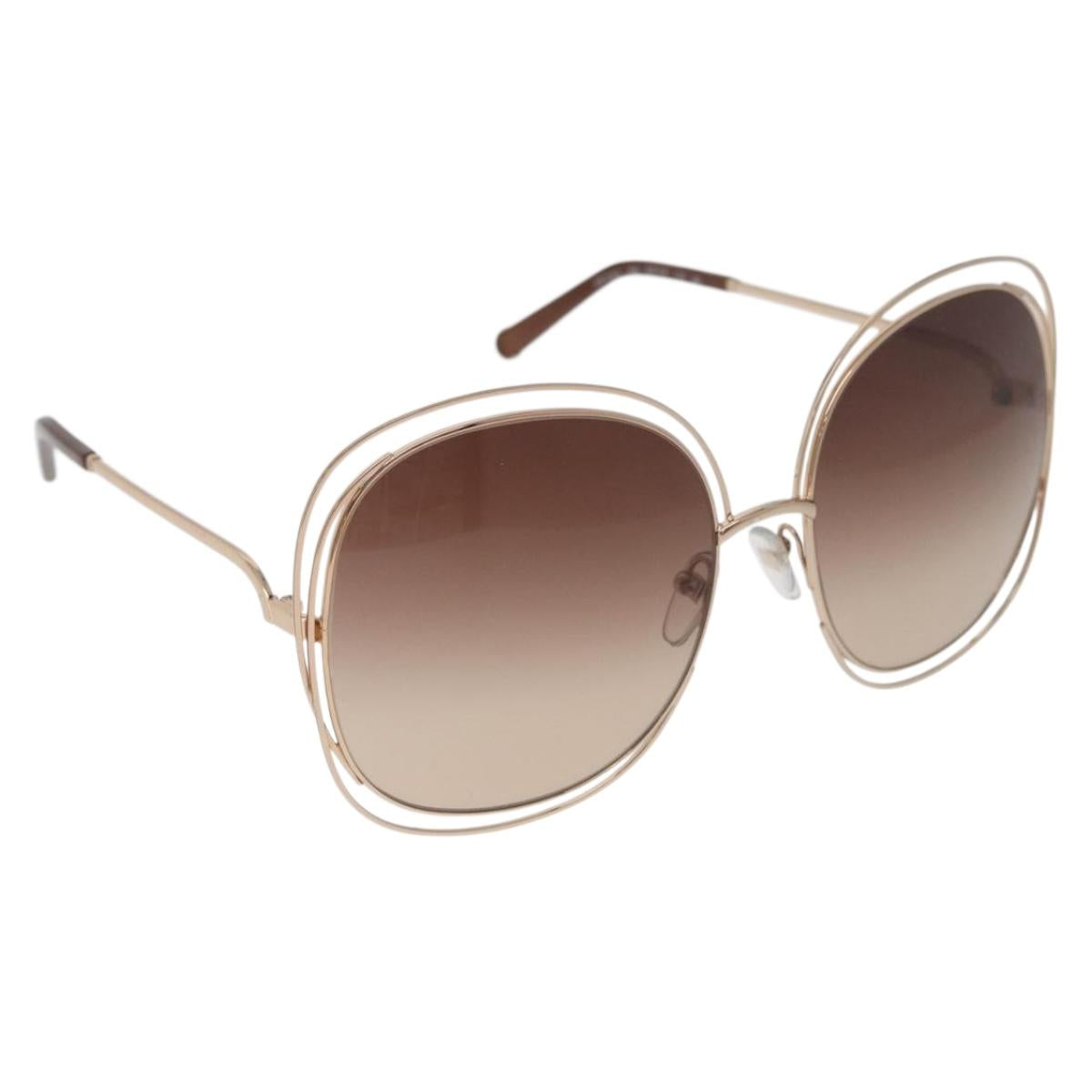 Chloe Sunglasses metal Gold Tone Auth BA12851A