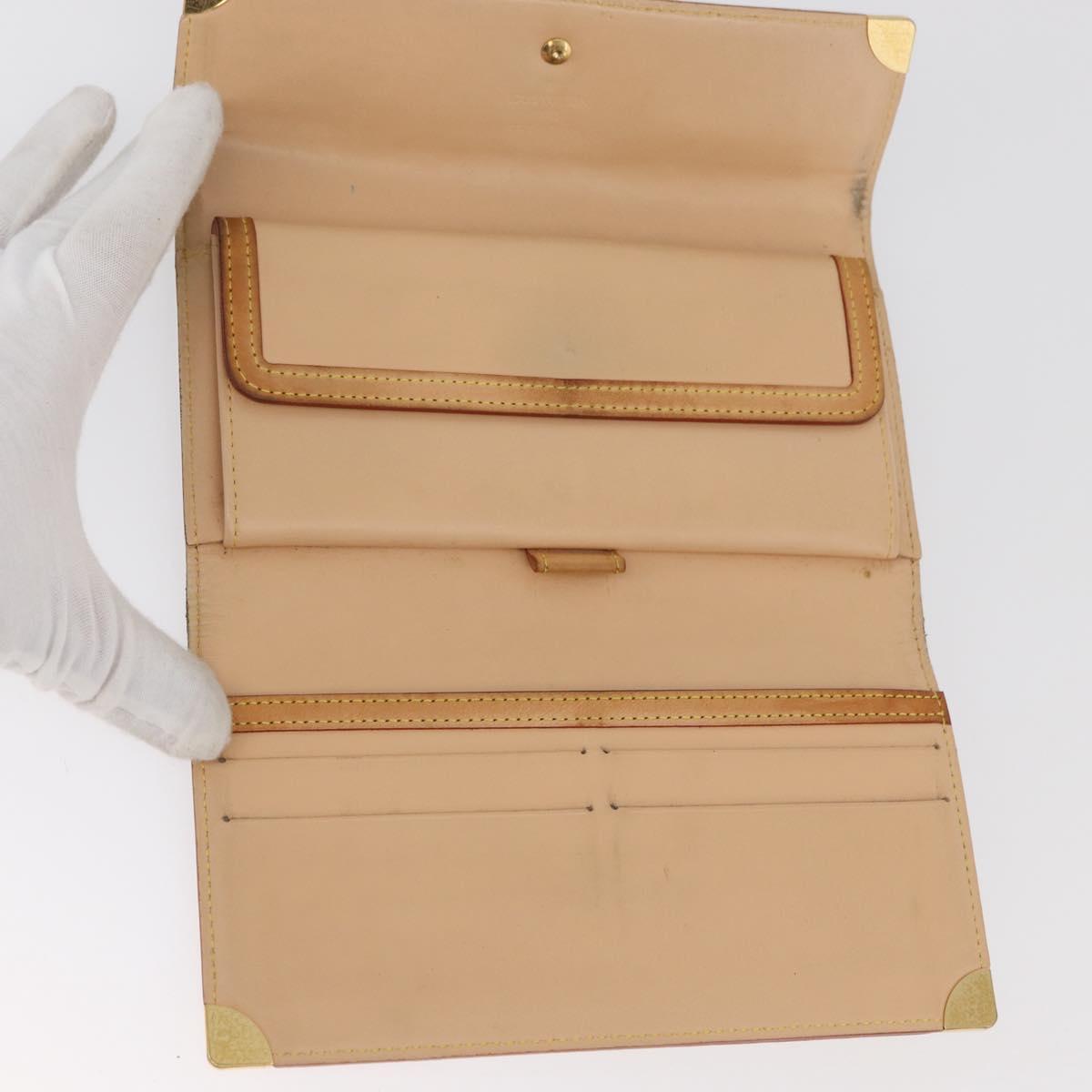 LOUIS VUITTON Monogram Multicolor Wallet 2 Set White LV Auth BA12853