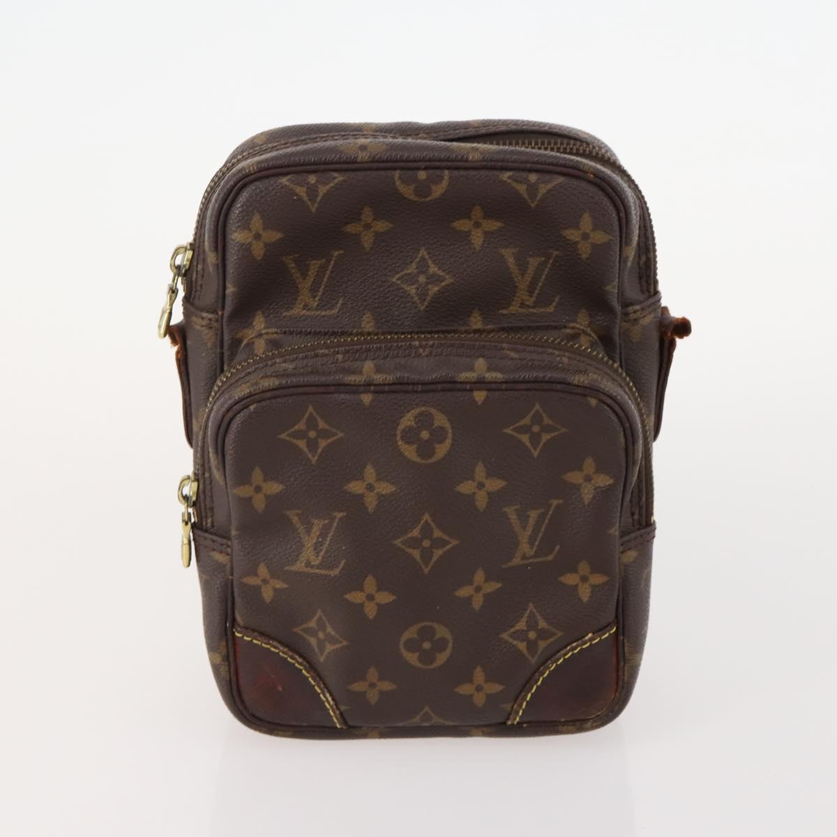 LOUIS VUITTON Monogram Taiga Clutch Bag 2 Set Ardoise LV Auth BA12855